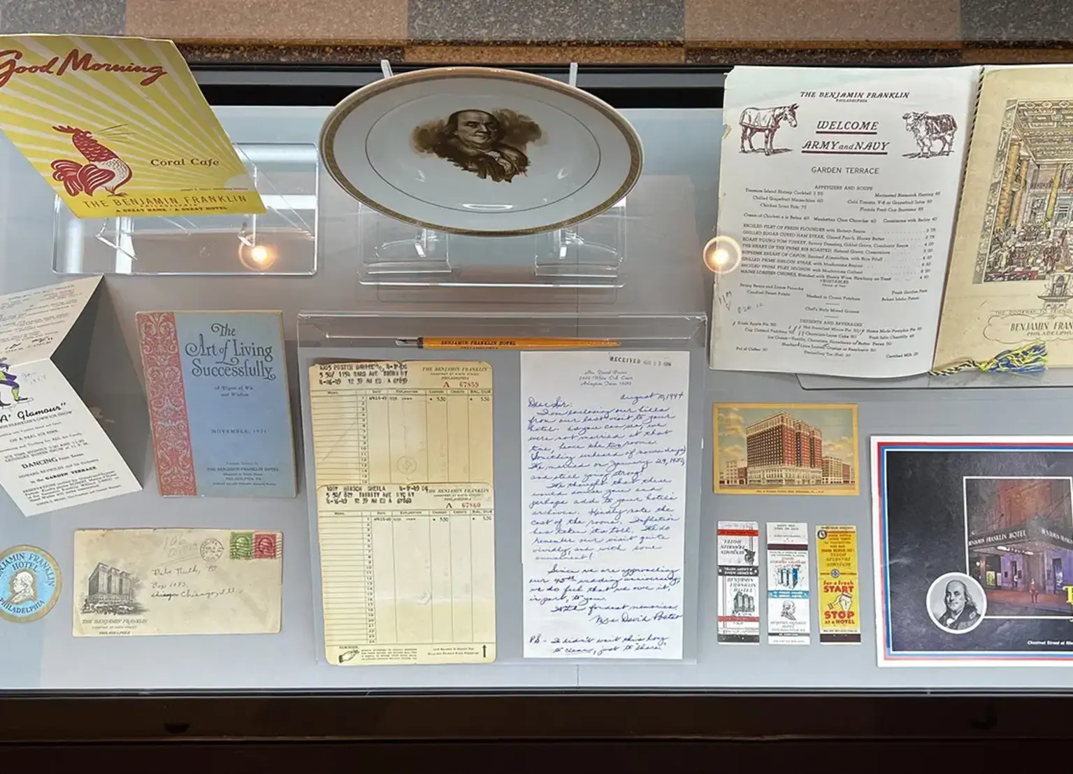 The Franklin Residences Artifacts display