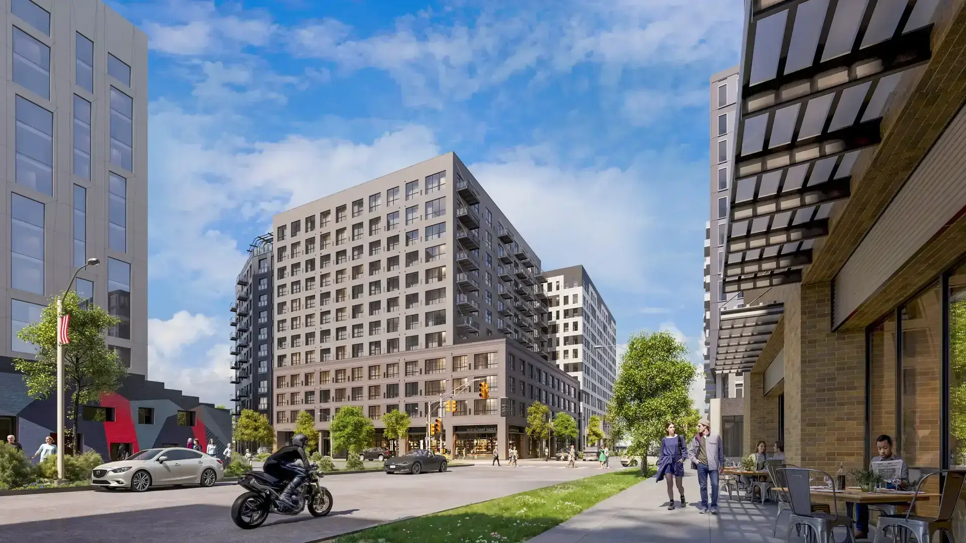 Rendering of AVE Station House, a multifamily residential development in Denver’s RiNo Arts District.